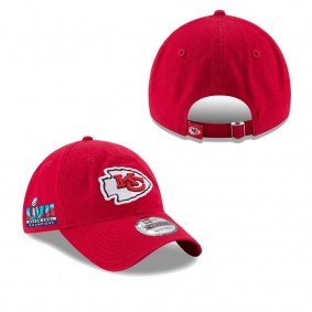 Men's Kansas City Chiefs Red Super Bowl LVII Champions Side Patch 9TWENTY Adjustable Hat