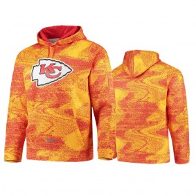 Kansas City Chiefs Red Yellow Static Pullover Hoodie