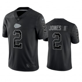 Kansas City Chiefs Ronald Jones II Black Reflective Limited Jersey