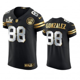 Tony Gonzalez Chiefs Black Super Bowl LV Golden Elite Jersey