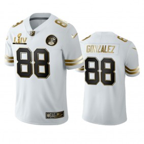 Tony Gonzalez Chiefs White Super Bowl LIV Golden Edition Jersey