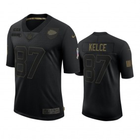 Kansas City Chiefs Travis Kelce Black 2020 Salute to Service Limited Jersey