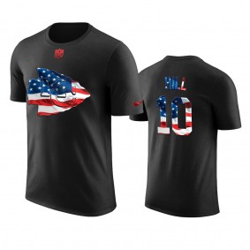 Kansas City Chiefs Tyreek Hill Black 2020 Independence Day Stars & Stripes T-shirt