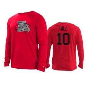 Kansas City Chiefs Tyreek Hill Red State Long Sleeve T-Shirt