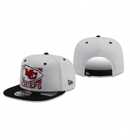 Kansas City Chiefs White Black Retro Adjustable Snapback Hat