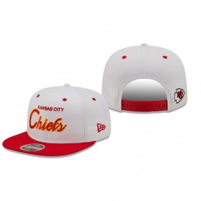 Kansas City Chiefs White Red Sparky Original 9FIFTY Snapback Hat