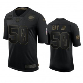 Kansas City Chiefs Willie Gay Jr. Black 2020 Salute To Service Limited Jersey