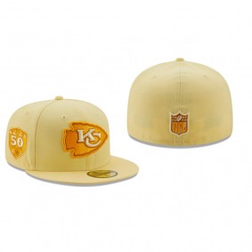 Kansas City Chiefs Yellow 50 Years The Pastels 59FIFTY Fitted Hat