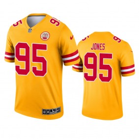 Kansas City Chiefs Chris Jones Yellow 2021 Inverted Legend Jersey
