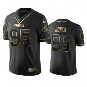 NFL 100 Chris Jones Kansas City Chiefs Black Golden Edition Vapor Untouchable Limited Jersey - Men's
