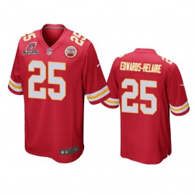 Kansas City Chiefs Clyde Edwards-Helaire Red 2021 NFL Playoffs Patch Jersey