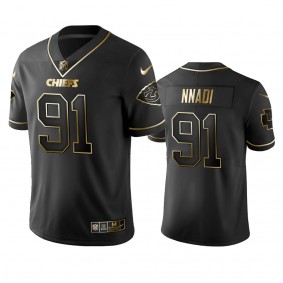 NFL 100 Commercial Derrick Nnadi Kansas City Chiefs Black Golden Edition Vapor Untouchable Limited Jersey - Men's