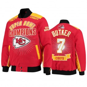 Kansas City Chiefs Harrison Butker Red Super Bowl Champions Commemorative Full-Snap Jacket