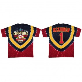 Jerick McKinnon Kansas City Chiefs Red Super Bowl LVII Champions Shield Tie Dye T-Shirt