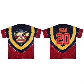 Justin Reid Kansas City Chiefs Red Super Bowl LVII Champions Shield Tie Dye T-Shirt