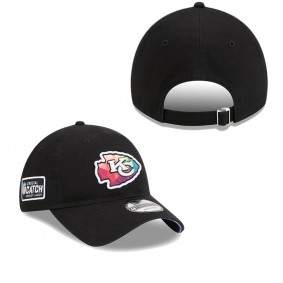 Men's Kansas City Chiefs Black 2023 NFL Crucial Catch 9TWENTY Adjustable Hat