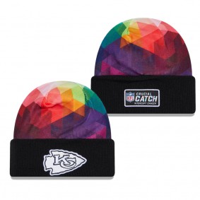 Men's Kansas City Chiefs Black 2023 NFL Crucial Catch Cuffed Knit Hat