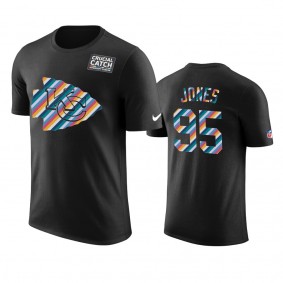 Men's Kansas City Chiefs Chris Jones Black Performance Crucial Catch T-shirt