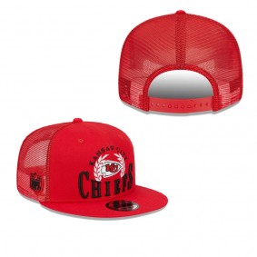 Men's Kansas City Chiefs Red Collegiate Trucker 9FIFTY Snapback Hat