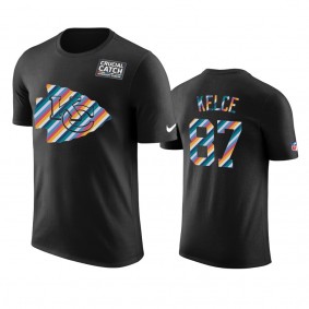 Men's Kansas City Chiefs Travis Kelce Black Performance Crucial Catch T-shirt