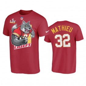 Kansas City Chiefs Tyrann Mathieu Red Super Bowl LV Cartoon T-Shirt