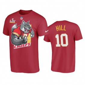 Kansas City Chiefs Tyreek Hill Red Super Bowl LV Cartoon T-Shirt