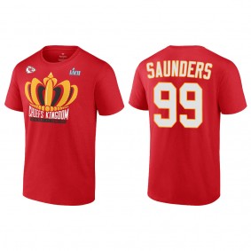 Khalen Saunders Kansas City Chiefs Red Super Bowl LVII Champions Last Standing T-Shirt