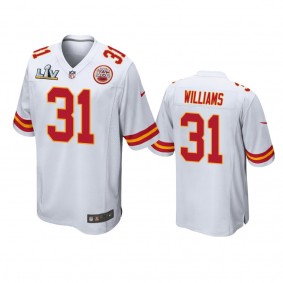 Kansas City Chiefs Darrel Williams White Super Bowl LV Game Jersey