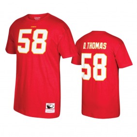 Kansas City Chiefs Derrick Thomas Red Name and Number Retired Player T-Shirt