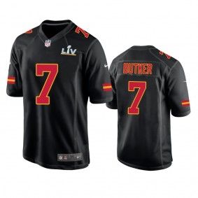 Kansas City Chiefs Harrison Butker Black Super Bowl LV Game Fashion Jersey
