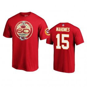 Kansas City Chiefs Patrick Mahomes Red 60th Anniversary T-Shirt