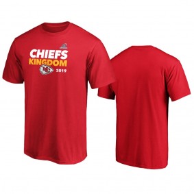Men's Kansas City Chiefs Red 2019 NFL Playoffs Bound Hometown Checkdown T-Shirt