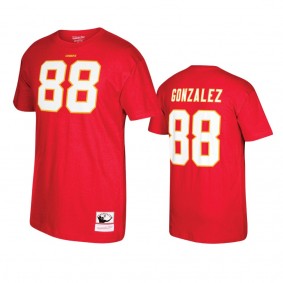 Kansas City Chiefs Tony Gonzalez Red Name and Number Retired Player T-Shirt