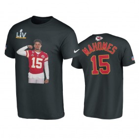 Men's Kansas City Chiefs Travis Kelce Black Super Bowl LV Graphic T-Shirt
