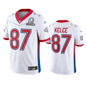 Kansas City Chiefs Travis Kelce White Game 2022 AFC Pro Bowl Jersey