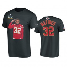 Men's Kansas City Chiefs Tyrann Mathieu Black Super Bowl LV Graphic T-Shirt