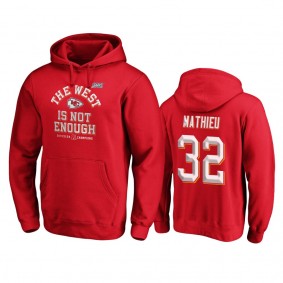 Kansas City Chiefs Tyrann Mathieu Red 2019 AFC West Division Champions Cover Two Pullover Hoodie