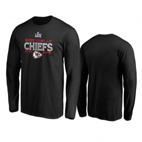 Men's Kansas City Chiefs Black Super Bowl LIV Gridiron Long Sleeve T-Shirt
