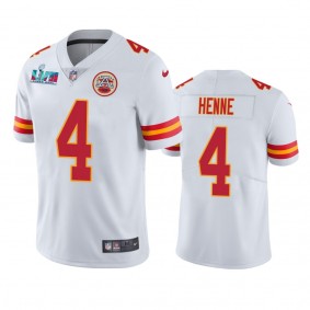 Kansas City Chiefs Chad Henne White Super Bowl LVII Vapor Limited Jersey
