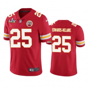 Kansas City Chiefs Clyde Edwards-Helaire Red Super Bowl LV Vapor Limited Jersey