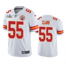 Kansas City Chiefs Frank Clark White Super Bowl LV Vapor Limited Jersey