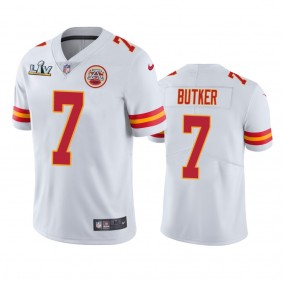 Kansas City Chiefs Harrison Butker White Super Bowl LV Vapor Limited Jersey