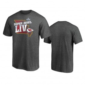 Men's Kansas City Chiefs Heather Charcoal Super Bowl LIV Eligible T-Shirt