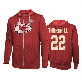 Kansas City Chiefs Juan Thornhill Red Super Bowl LIV Name & Number Full-Zip Hoodie