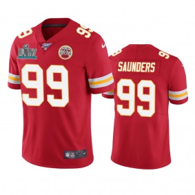 Kansas City Chiefs Khalen Saunders Red Super Bowl LIV Vapor Limited Jersey