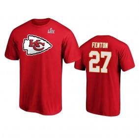Men's Kansas City Chiefs Rashad Fenton Red Super Bowl LIV Halfback Player Name & Number T-Shirt