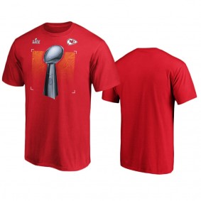 Men's Kansas City Chiefs Red Super Bowl LIV Champions Parade Celebration T-Shirt
