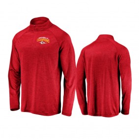 Men's Kansas City Chiefs Red Super Bowl LIV Champions Replay Quarter-Zip Pullover Jacket