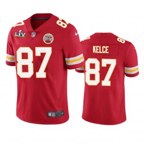 Kansas City Chiefs Travis Kelce Red Super Bowl LV Vapor Limited Jersey