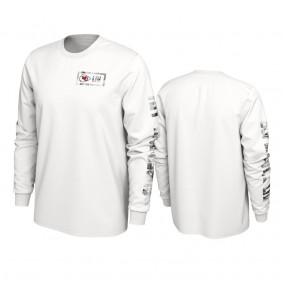 Men's Kansas City Chiefs White Super Bowl LIV Media Opening Night Long Sleeve T-Shirt